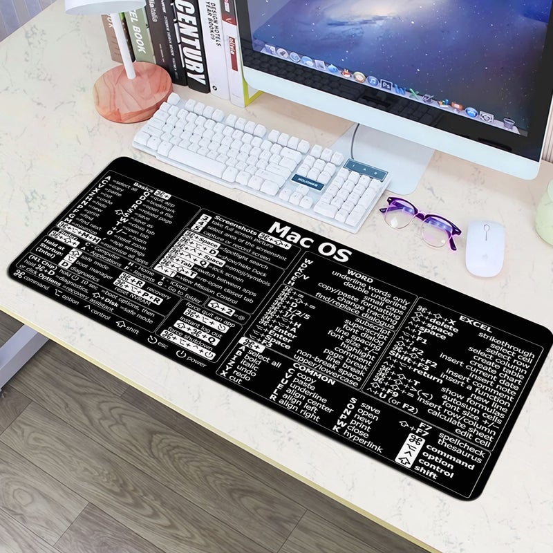 Designfullprint Mac os Shortcuts  Word/Excel (for Mac) Mouse Pad  Mac OS Candlesticks Reversal Indicators Mouse mat  Chart Patterns  Stock Market Day Trader Crypto Gift Trader Investor Gift Desk Mat Large Gaming KMH - Image 5